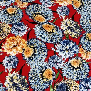 Dahlia-puuvillasatiini, Punainen